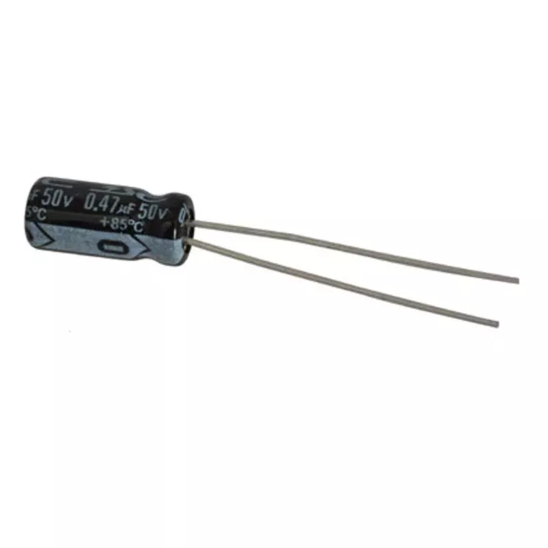 0.47F 50V Electrolytic Capacitor 5x11mm (3-Pack)