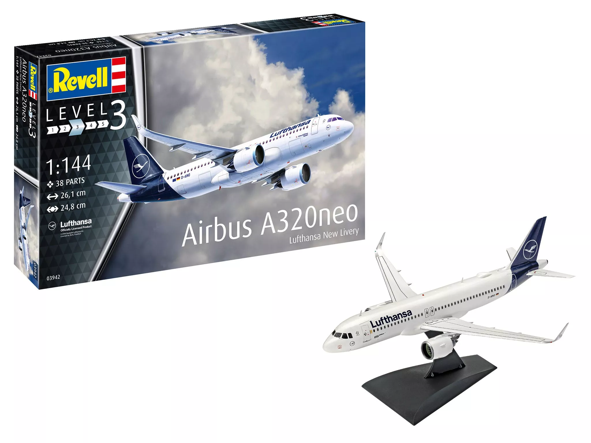 03942 Airbus A320neo “Lufthansa” New Livery (1:144 Scale) Model Kit