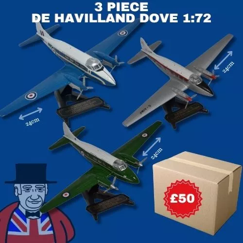 1:72 3 Piece De Havilland Dove Bundle UK