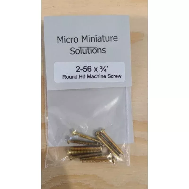 2-56 x 3/4 Round Head Machine Screw. Great For Mounting Trucks and KD Couplers