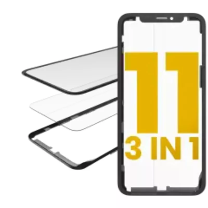 3 in 1 (Glass With OCA Pre-Installed + Frame) – iPhone 11