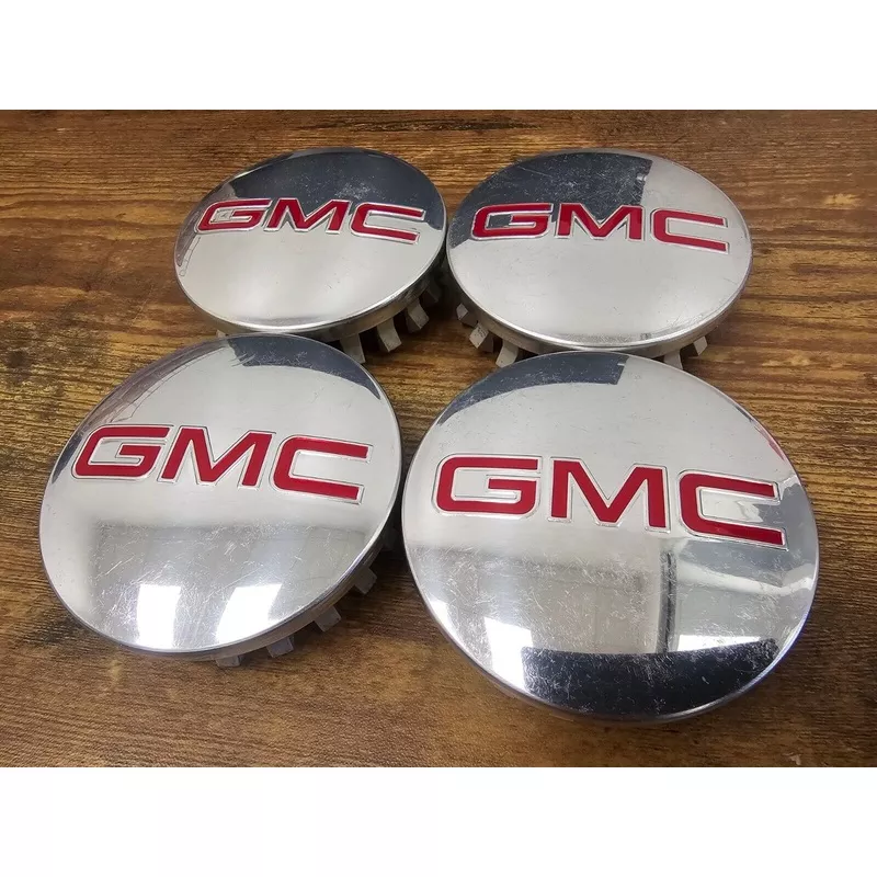 (4) 3.25″ GMC Sierra 1500 Yukon XL Suburban OEM center caps C5650 83MM