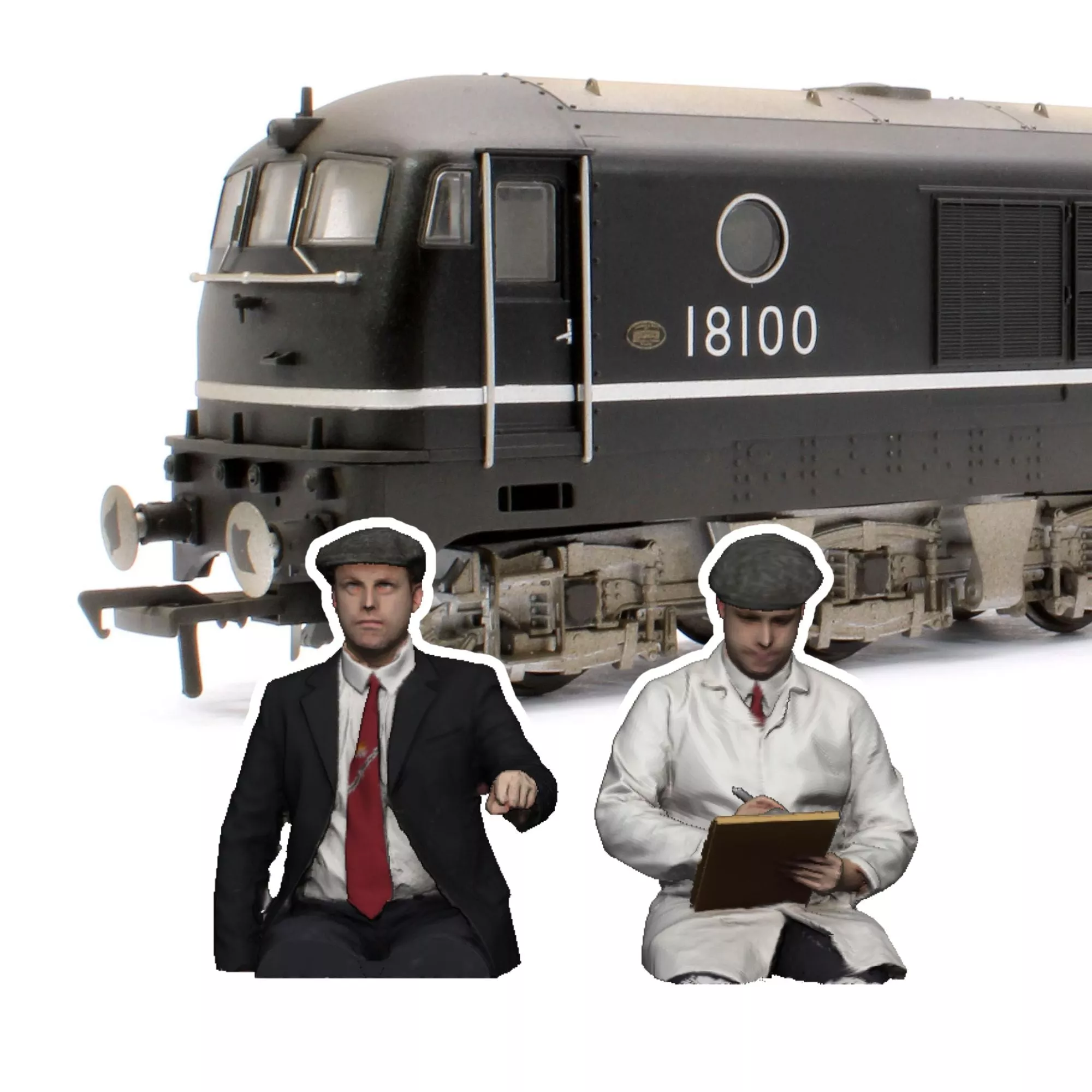 80501-076C 1:76 Scale Exclusive 18100 BR Gas Turbine Crew – Full Colour 3D Print