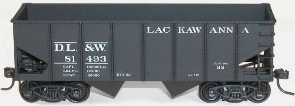 Accurail 25032 HO Scale USRA 55 Ton 2 Bay Open Hopper Kit Lackawanna DL&W