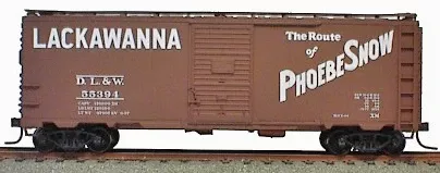 Accurail 3527 HO Scale AAR 40′ Boxcar Kit Lackawanna “Phoebe Snow” DL&W