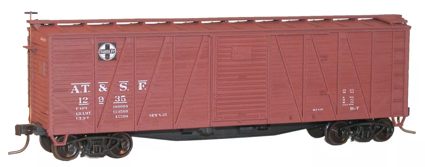 Accurail 45012 HO Scale 40′ Outside Braced Boxcar Kit Santa Fe ATSF