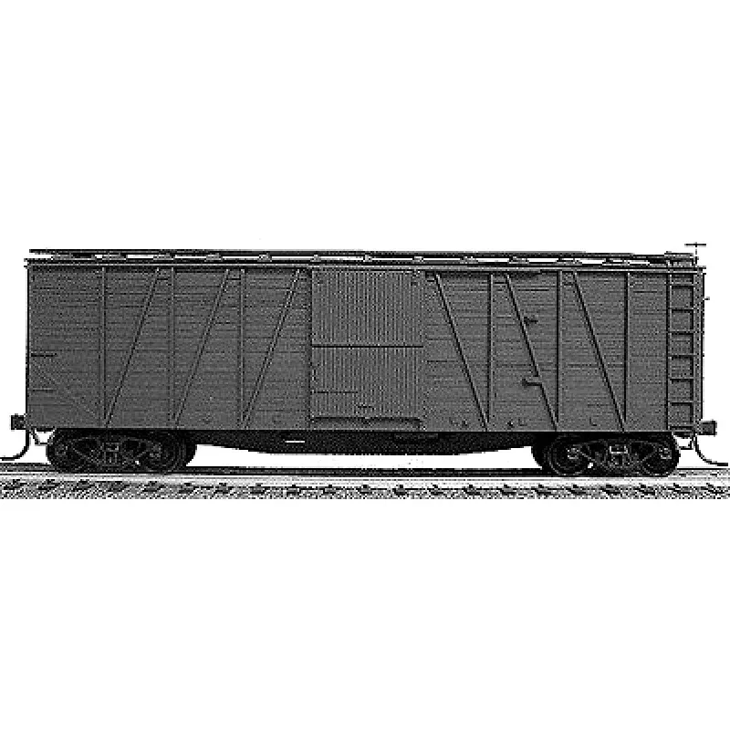Accurail HO 4300 40' Single-Sheathed Wood Boxcar with Wood Doors & Steel Ends Kit, Undecorated