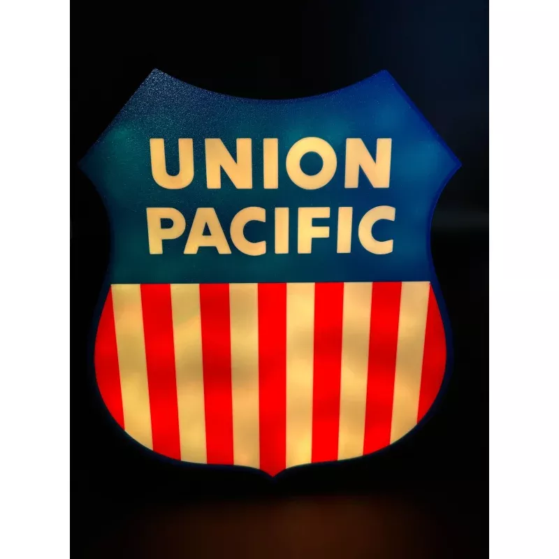 ADHDame Designs #201L-01 - Lighted Railroad Sign Union Pacific (Large)