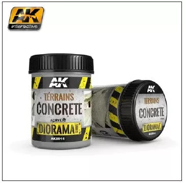 AK Interactive 8014 Diorama Series: Terrains Concrete Texture Acrylic 250ml Bottle
