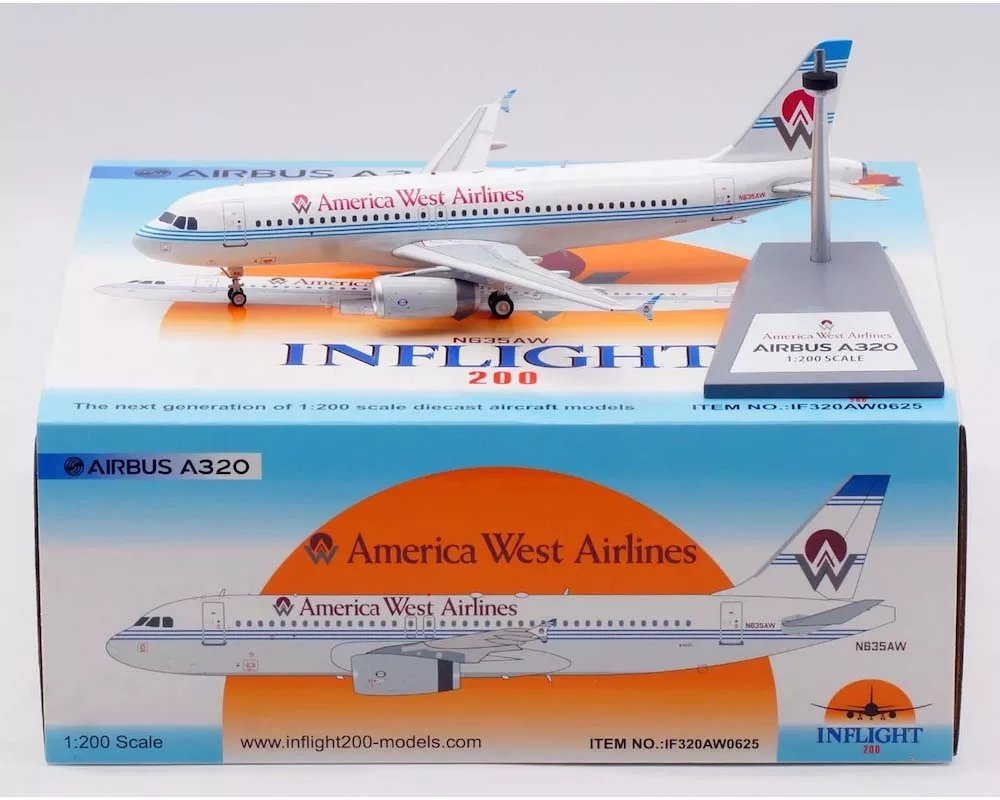 America West A320 w/stand N635AW 1:200 Scale Inflight IF320AW0625No reviews yet. Write a review!
