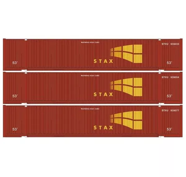 Athearn 1003 HO Scale 53′ Jindo Intermodal Container STAX STXU