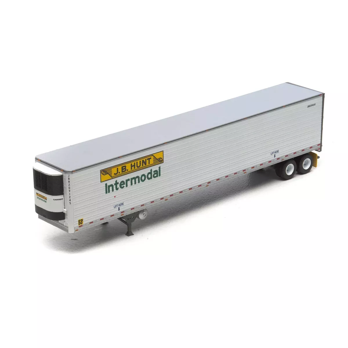 Athearn 29863 HO Scale 53′ Utility Reefer Trailer JB Hunt Intermodal 091245
