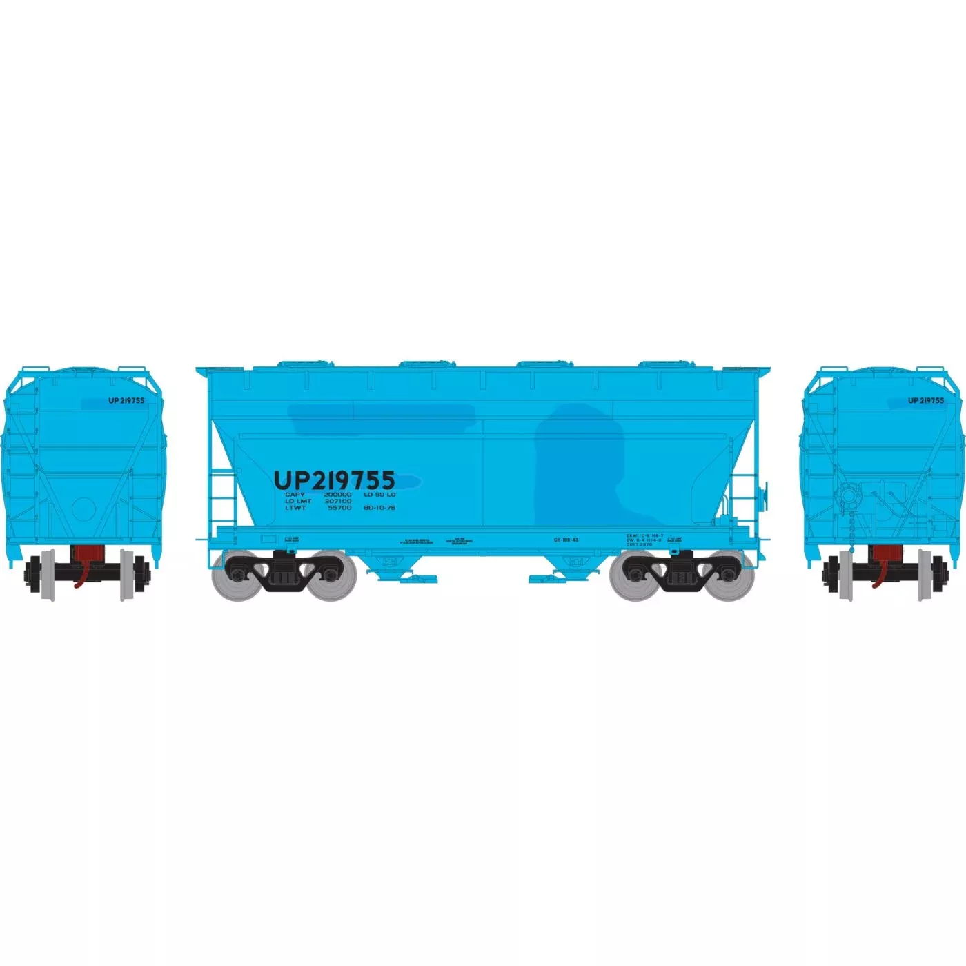 Athearn 98184 HO Union Pacific RTR ACF 2970 Covered Hopper #219755