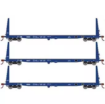 Athearn HO Scale 17223 60′ Bulkhead Flatcar Texas Oklahoma & Eastern TOE