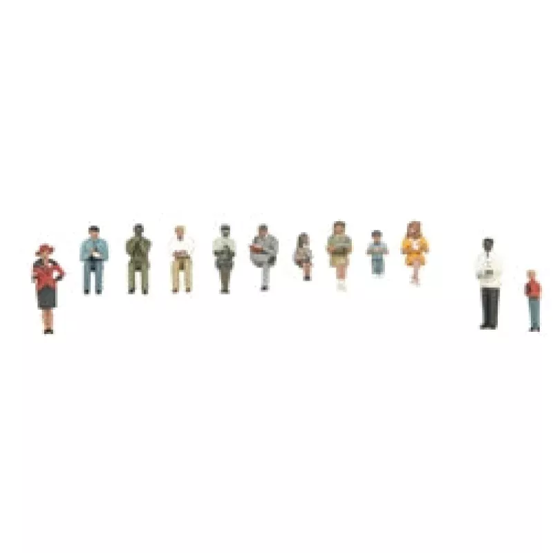 ATLAS 3009951 PASSENGER FIGURE 12pc SET #2 O SCALE LIMITED NEW