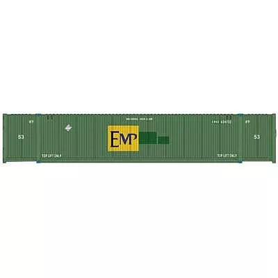 Atlas Model Railroad 20005944 HO Scale CIMC 53′ Cargo Container 3-Pack – Ready to Run – Master(R) — EMP Set 2 (634732, 634722, 634992, green, Large Logo)