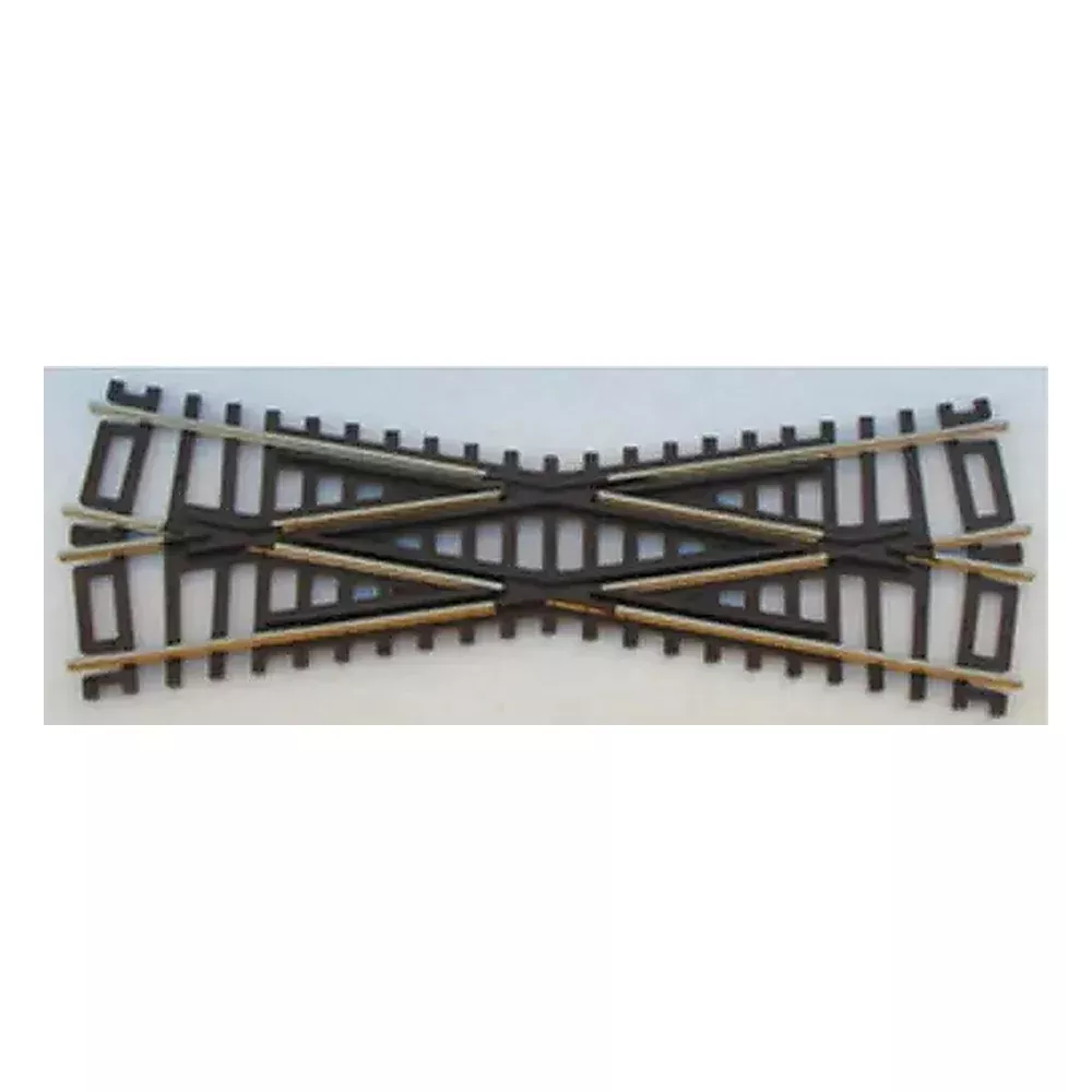 Atlas Model Railroad 572 HO Scale Code 83 Crossing – Nickel Silver w/Brown Ties — 19 Degrees