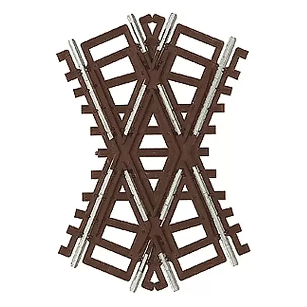Atlas Model Railroad 573 HO Scale Code 83 Crossing – Nickel Silver w/Brown Ties — 25 Degrees