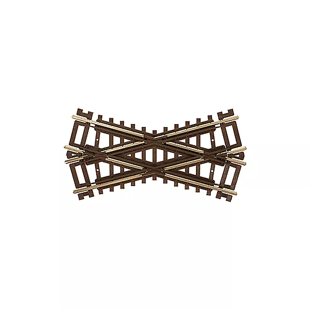 Atlas Model Railroad 574 HO Scale Code 83 Crossing – Nickel Silver w/Brown Ties — 30 Degrees