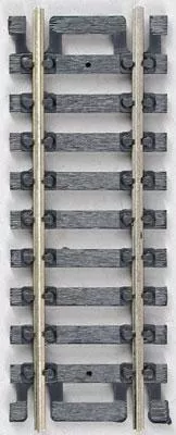 Atlas Model Railroad 823 HO Scale Straight Snap-Track(R) Nickel-Silver Rail — 3″ 7.6cm (Black Ties) pkg(4)