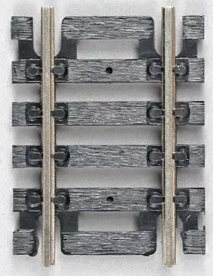 Atlas Model Railroad 825 HO Scale Straight Snap-Track(R) Nickel-Silver Rail — 1-1/2″ 3.8cm (Black Ties) pkg(4)
