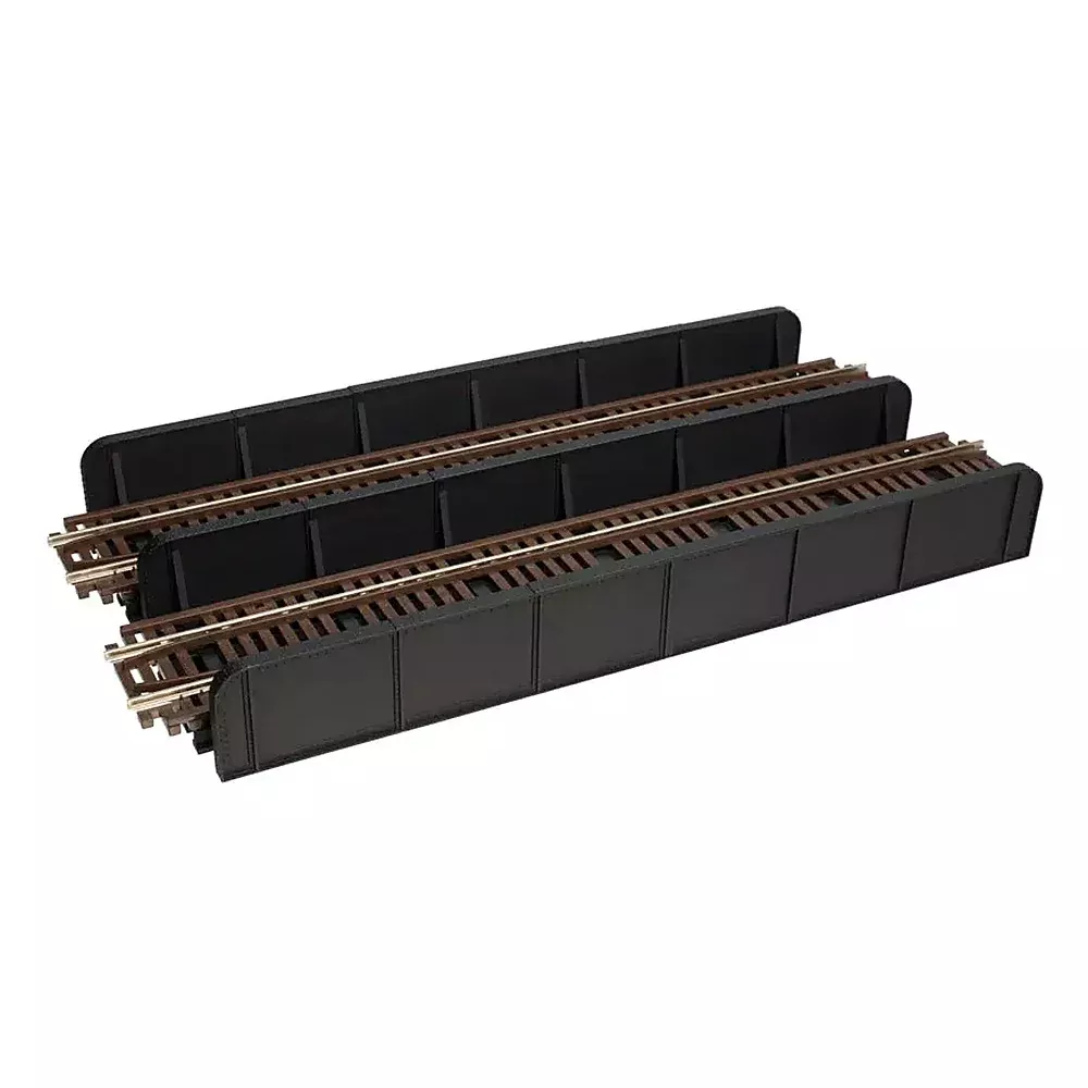 Atlas Model Railroad 881 HO Scale Through Plate-Girder Bridge with Code 100 Track — Kit – Double Track, Bridge: 8″ 20.3cm, Track: 9″ 22.9cm