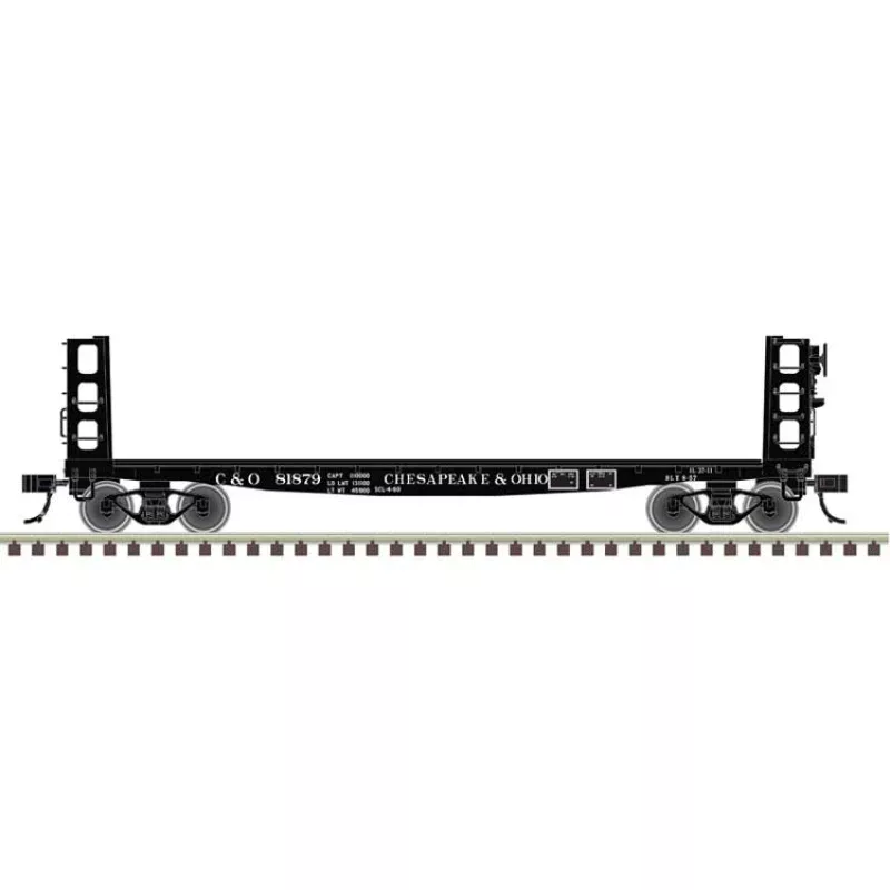 Atlas N 50006945 42' Pulpwood Flatcar with Load, Chesapeake & Ohio #81862 (black)