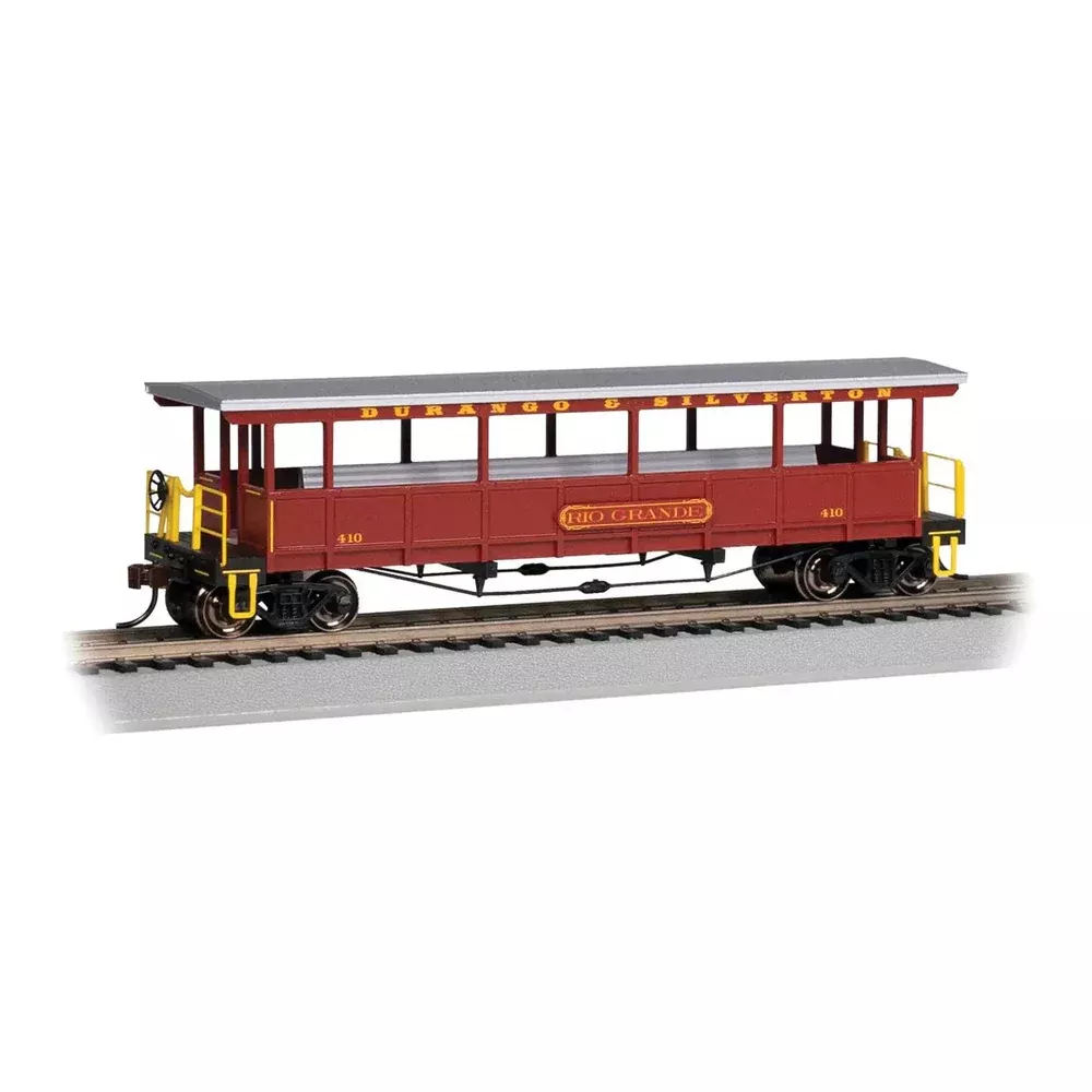 Bachmann 17431 HO Scale Open-Sided Excursion Car Durango &