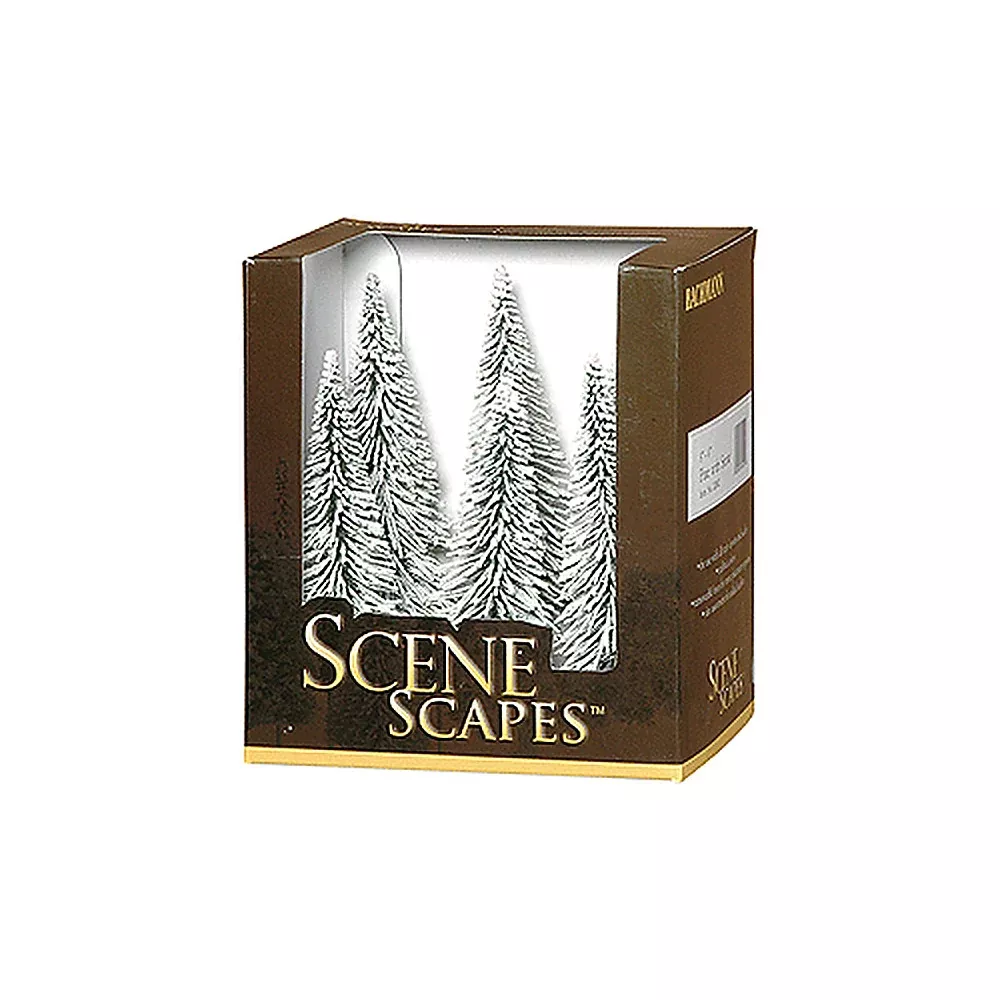 Bachmann 32002 HO Scale SceneScapes Snow-Covered Winter Pine Trees 5