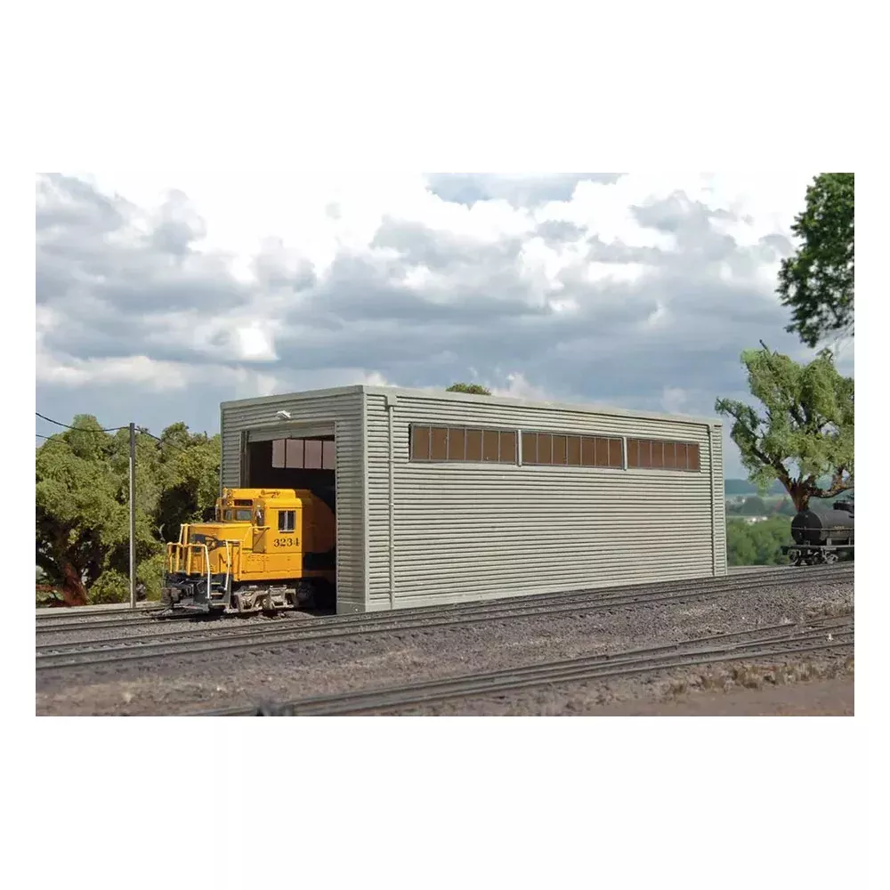 Bachmann 35115 HO Scale Single-Stall Engine House (Shed) – 11-3/8 x 4 x 3-9/16″