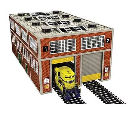 Bachmann 39119 HO Scale Dual-Stall Modern Engine House with Motorized Doors — Kit