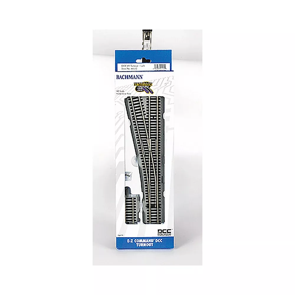 Bachmann 44132 HO Scale Decoder-Equipped Nickel Silver Turnout E-Z