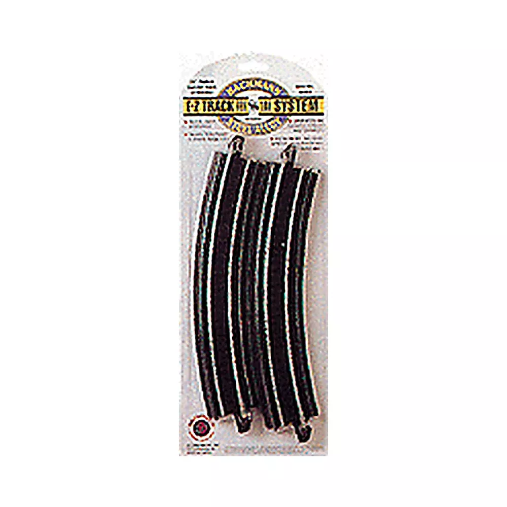 Bachmann 44403 HO Scale E-Z Track — Curved Track Steel Rail Black