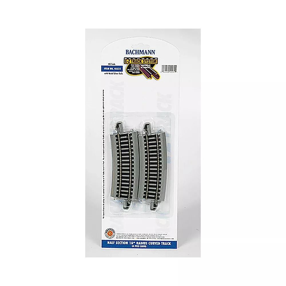 Bachmann 44531 HO Scale E-Z Track Curved Track Nickel Silver Gray