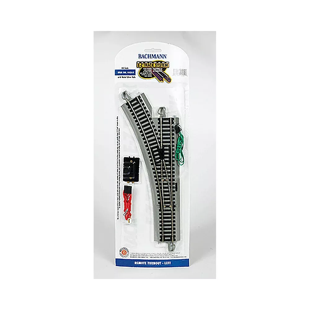 Bachmann 44561 HO Scale E-Z Track Remote-Control Turnout Nickel