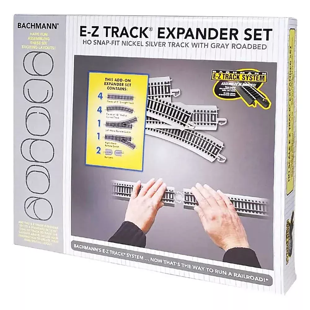 Bachmann 44594 HO Scale Expander Set – E-Z Track(R) — Nickel-Silver Rail & Gray Roadbed