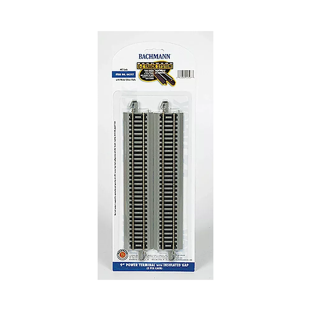 Bachmann 44597 HO Scale E-Z Track Straight Track Nickel Silver Gray