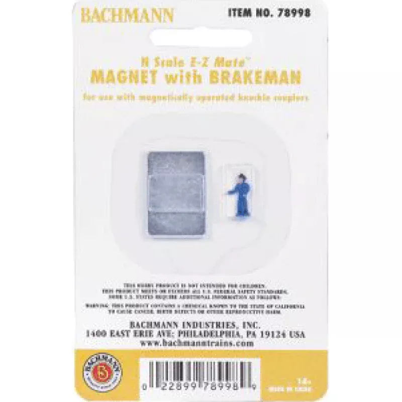 Bachmann Trains N 78998 Uncoupling Magnet for Knuckle Couplers, With Brakeman Figure