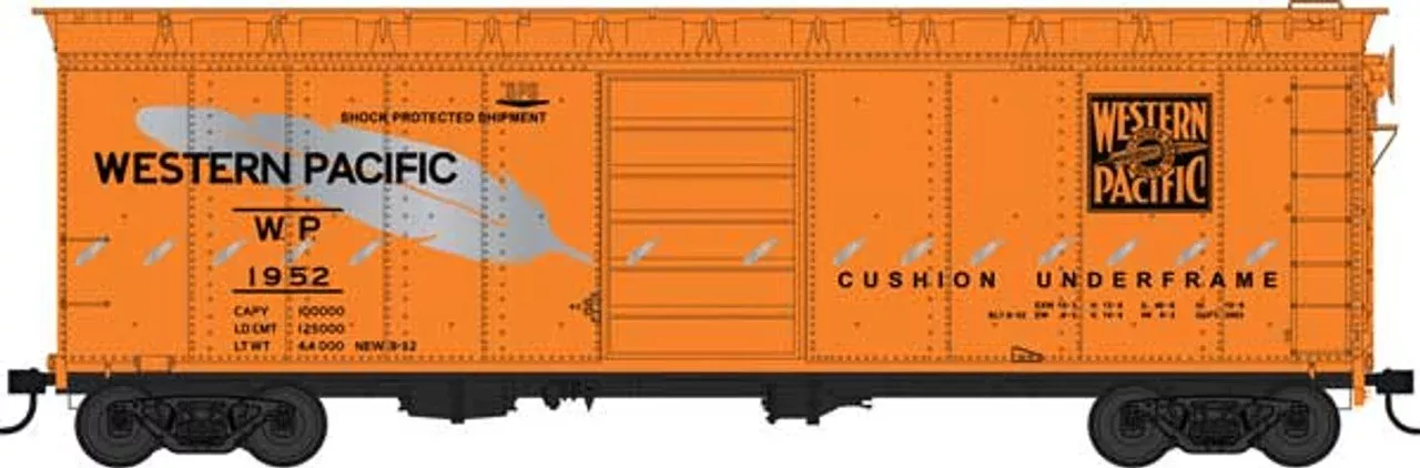 Bowser 42866 HO Scale 40′ Boxcar Western Pacific WP 1960