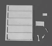 Detail Associates 6301 HO Scale Superior Panel Doors pkg(2) — 6 x 8’3″ 5-Panel