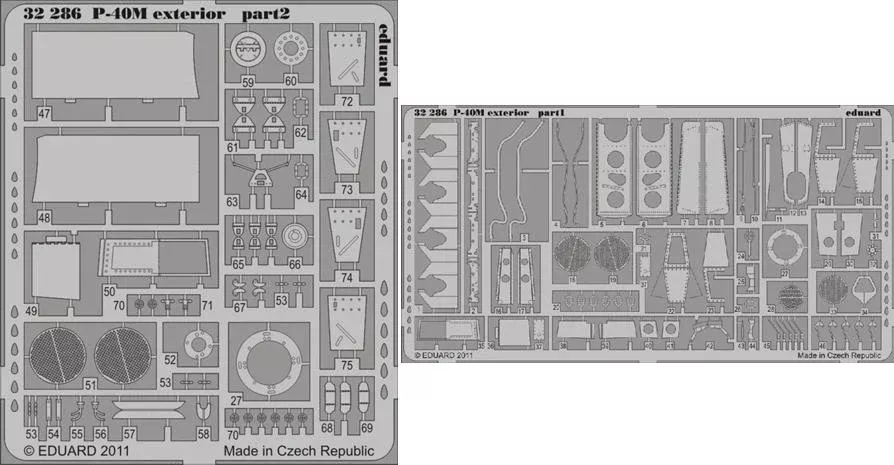 Eduard 32286 1/32 Aircraft- P40M Exterior for HSG