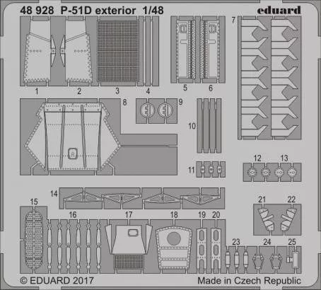 Eduard 48928 1/48 Aircraft- P51D Exterior for MGK