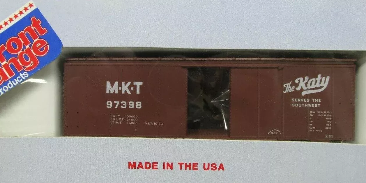 Front Range 4089 HO Scale 40' ACF Rivet Side Boxcar Kit "The KATY" M-K-T 97398