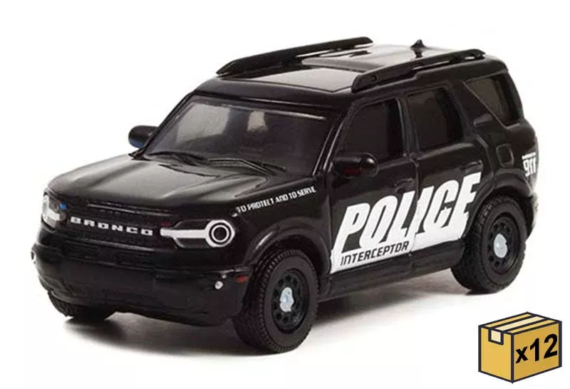 Greenlight 30339-CASE 1/64 Scale Police Interceptor Concept - 2021 Ford Bronco Sport