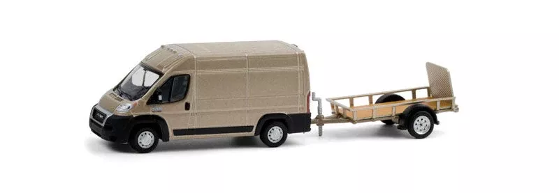 Greenlight 32210-C 1/64 Scale Cargo High Roof and Utility Trailer