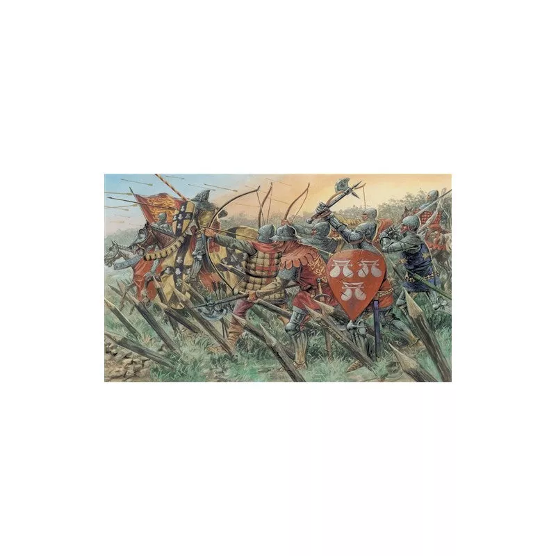 ITA6027 MIDDLE AGES ENGLISH KNIGHTS/ARCHERS 1/72
