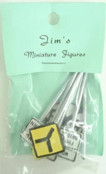 Jim's O Scale Pewter Street Signs (Set of 5)