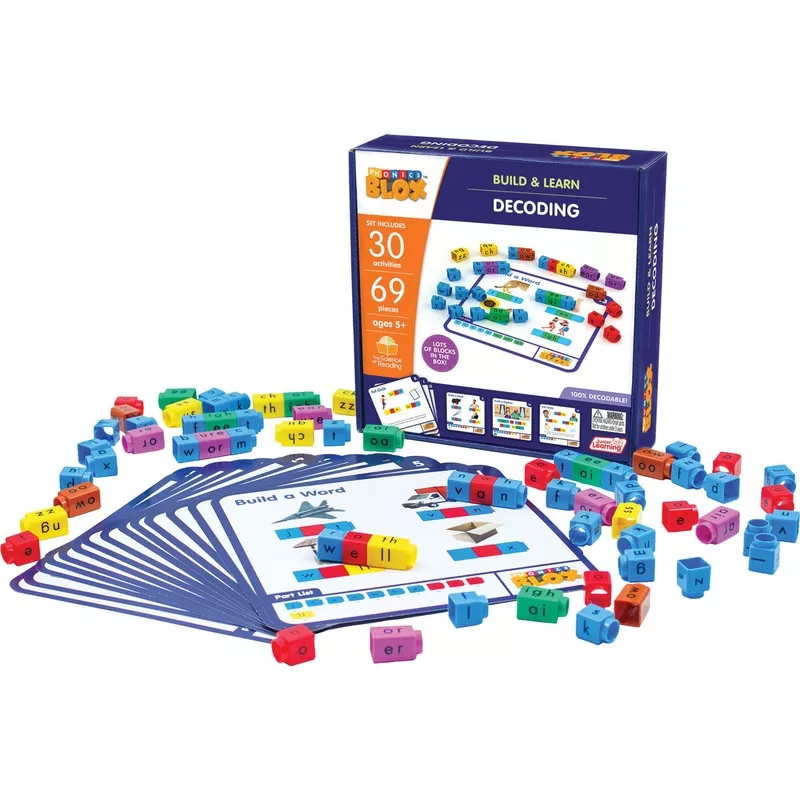 Junior Learning: Rainbow Phonics Blox: Decoding – Phase 3 – Build & Learn
