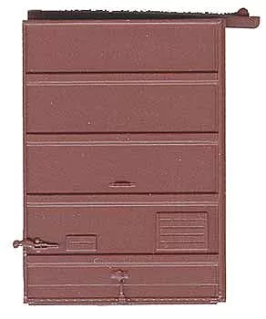 Kadee 2240 HO Scale 7' Five-Panel Box Car Door w/Low Tack Board pkg(2) -- Red Oxide