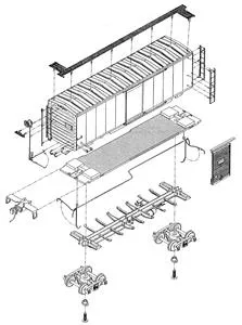 Kadee 4100 HO Scale 40' Pullman-Standard PS-1 Boxcar w/6' Youngstown Door Kit -- Undecorated